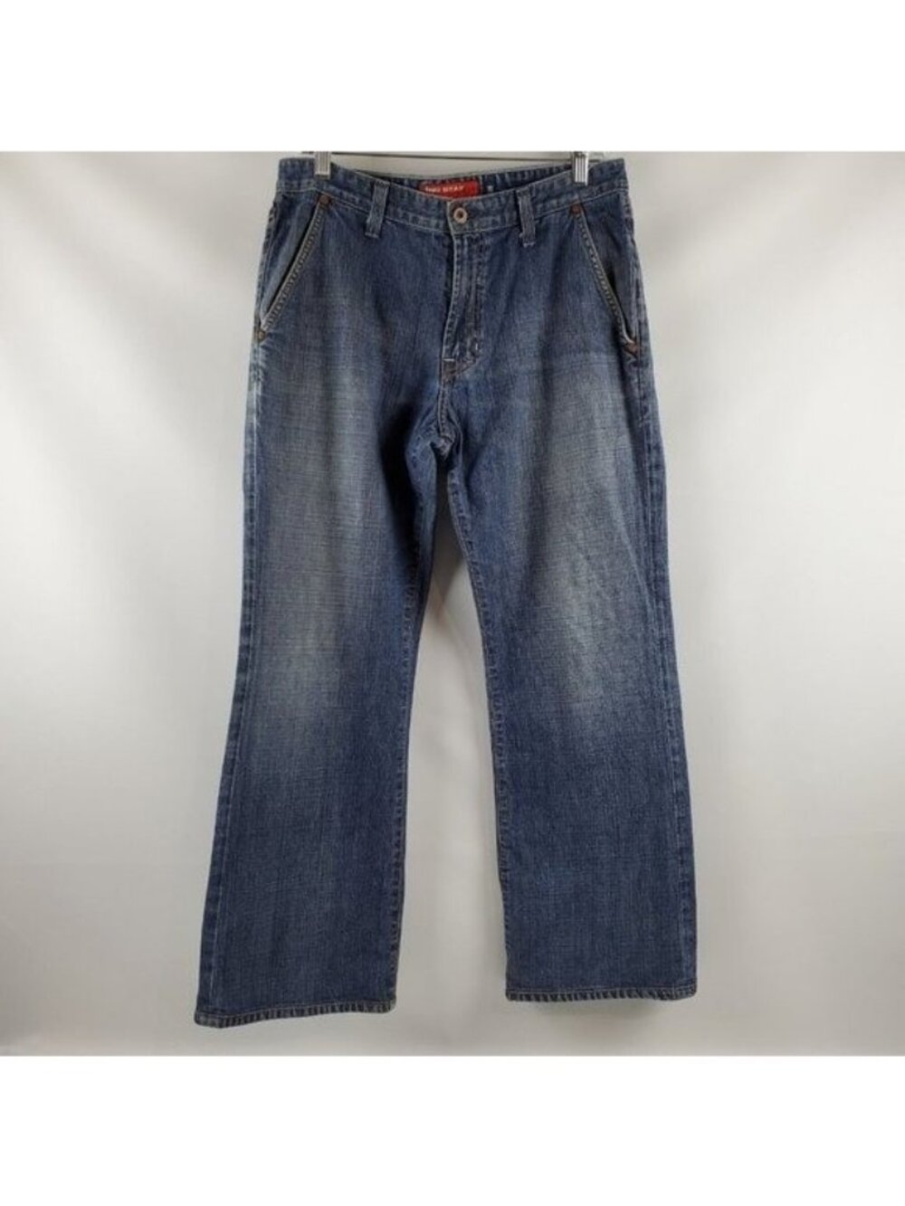 Big Star Womens Riser Med Wash Mid Rise Blue Jeans Size 33R (33X30) USA